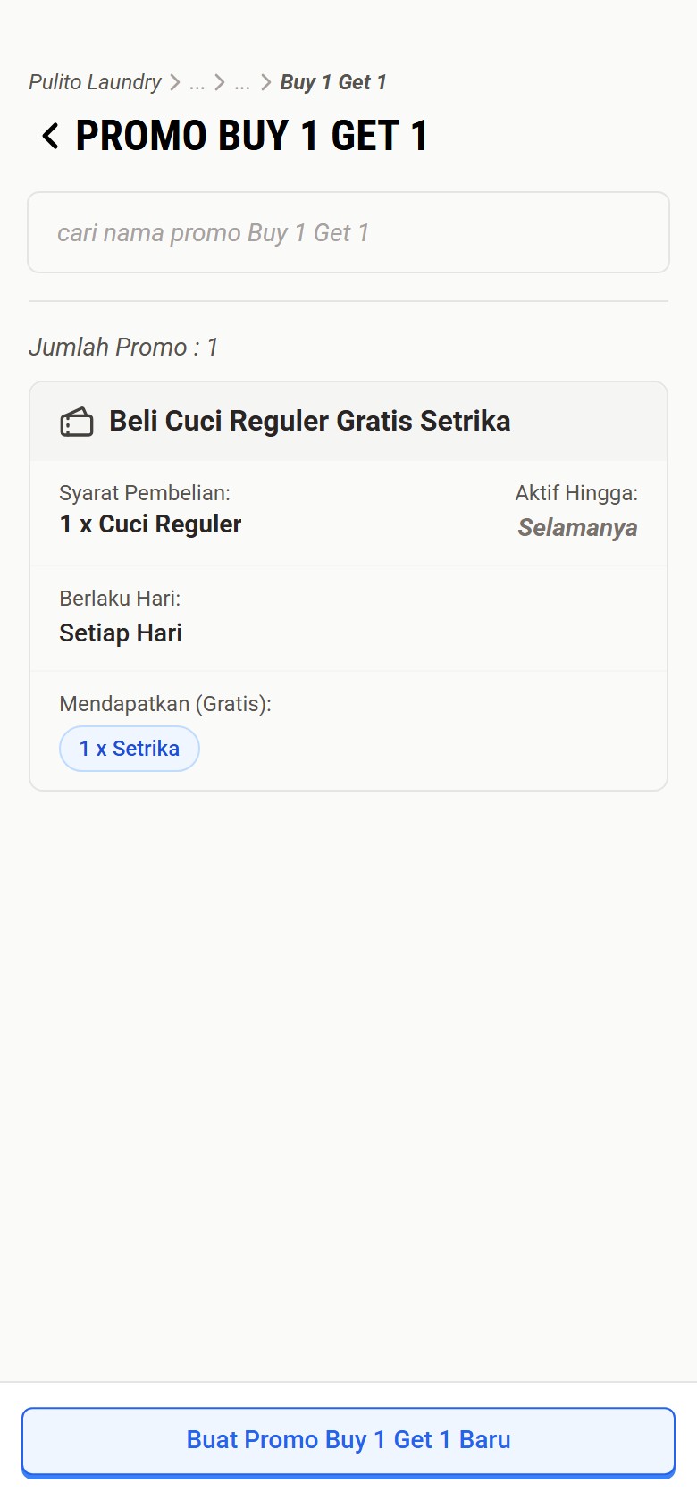 Daftar Promo Buy 1 Get 1