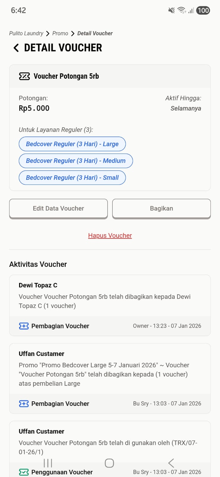 Log Aktivitas Voucher